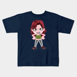 redhead beautiful brunette girls - cartoon character for young girls (choose your twin) Kids T-Shirt